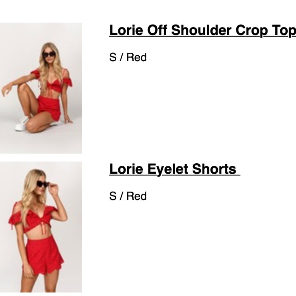 TOBI LORIE NWT RED LACE FESTIVAL SET - Picture 6 of 6